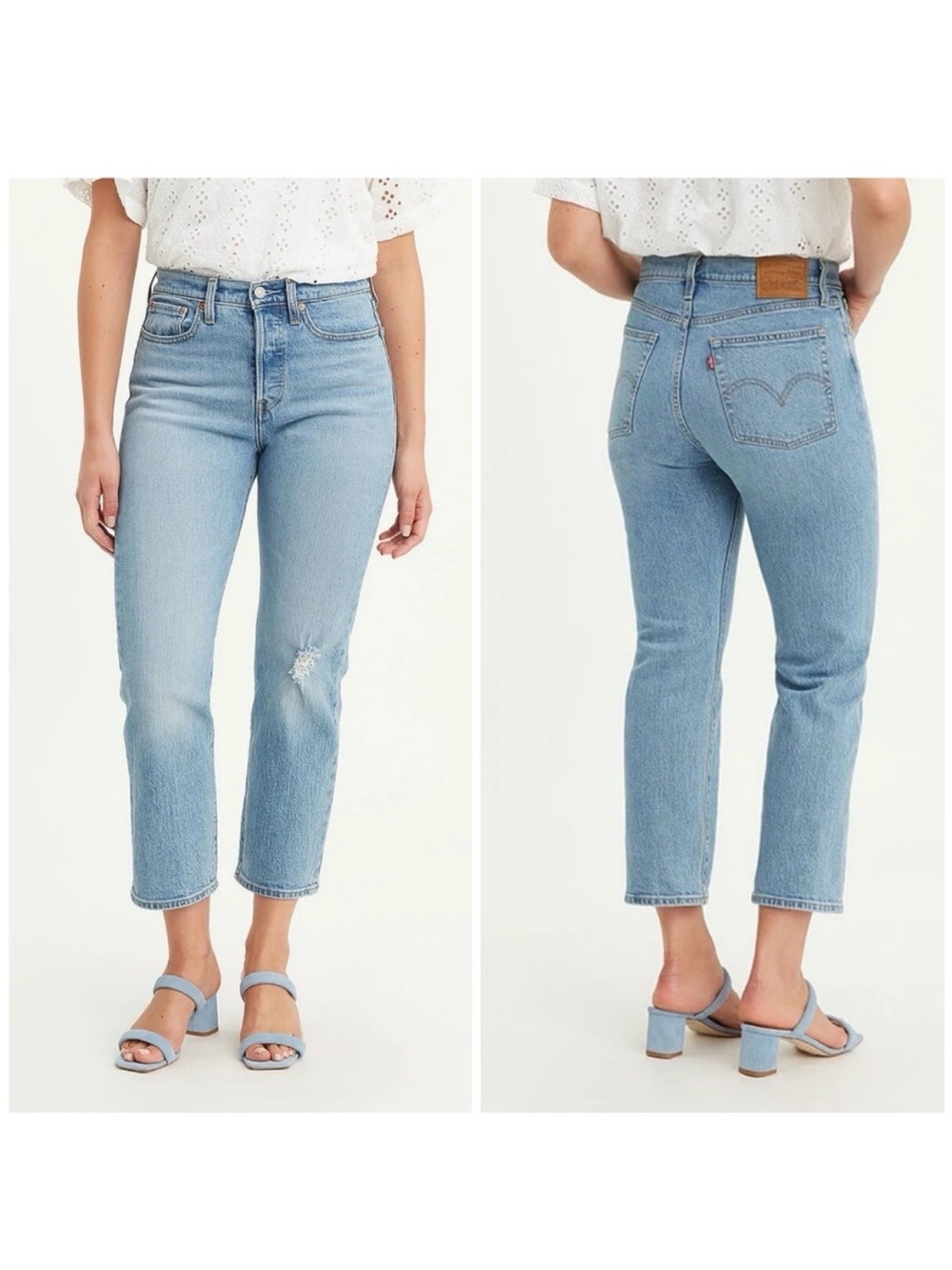 Levi's Wedgie Straight Leg Crop Jeans Tango Blue
